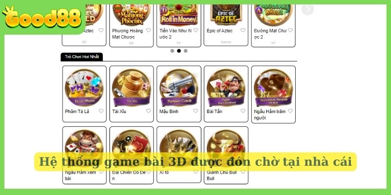 Hệ thống game bài 3D được đón chờ tại nhà cái